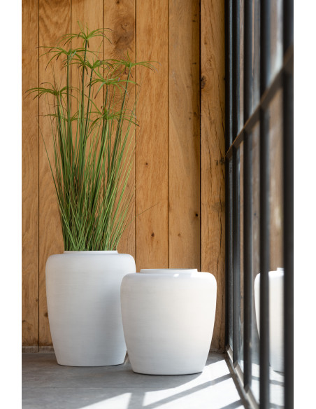 Plante artificielle XXL réaliste Faux papyrus Hauteur 132 cm en Plastique Vert - 2