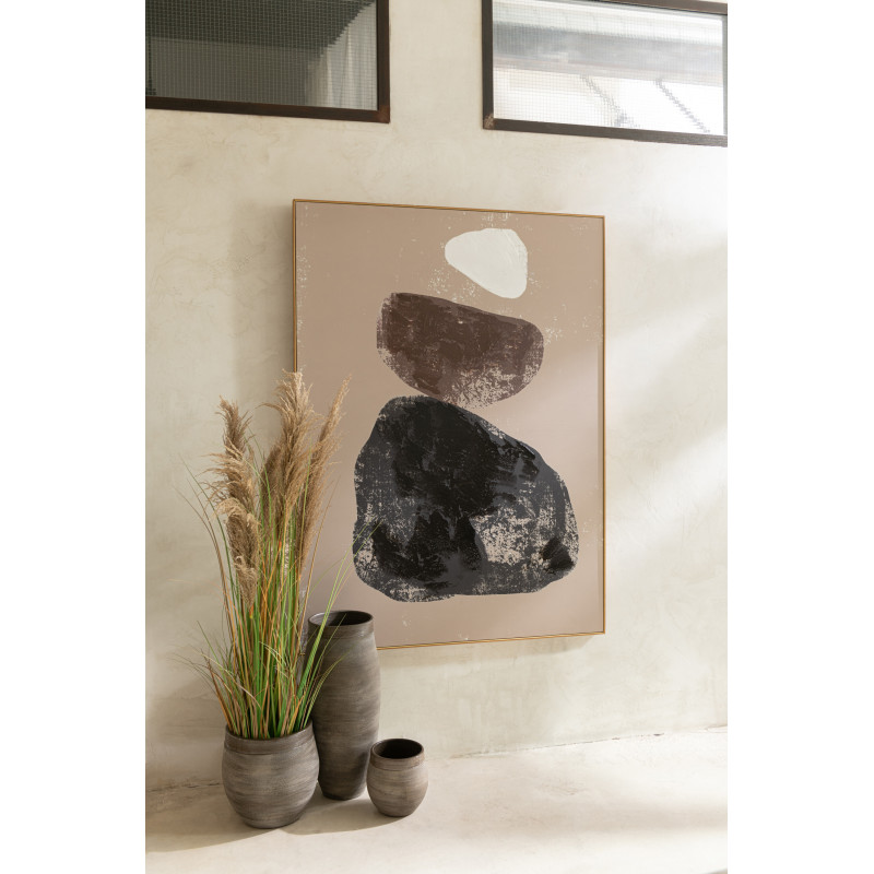 Plante artificielle Herbes et Pampas XL en pot Hauteur 140 cm en Plastique Vert Beige Monios - 3