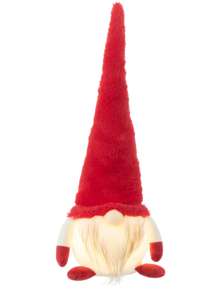 Décoration de Noël Lutin 50 cm en Polyester Rouge Blanc - 2