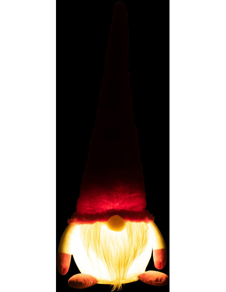 Décoration de Noël Lutin 50 cm en Polyester Rouge Blanc - 3