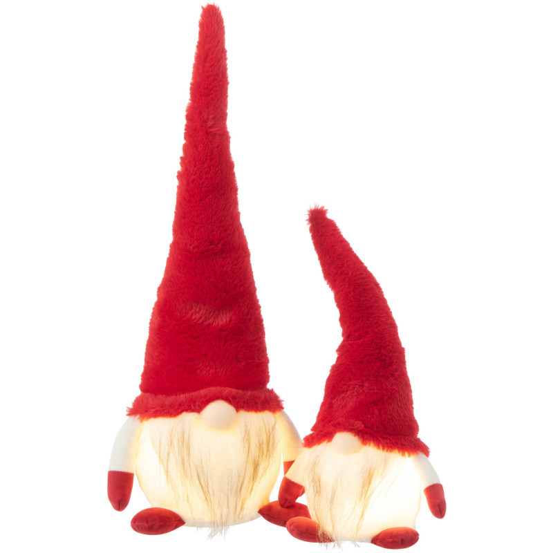 Décoration de Noël Lutin 50 cm en Polyester Rouge Blanc - 5