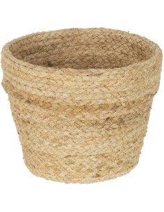 Panier de rangement Rond en Maïs Naturel Tressé Nolyra - 1