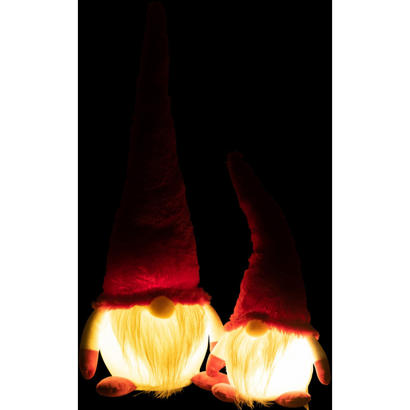 Décoration de Noël Lutin 50 cm en Polyester Rouge Blanc - 6
