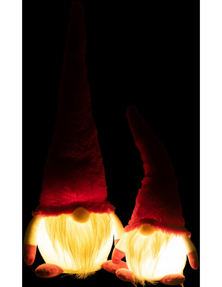Décoration de Noël Lutin 50 cm en Polyester Rouge Blanc - 6