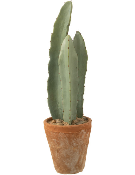 Cactus artificiel réaliste Hauteur 47 cm en Plastique Vert - 1