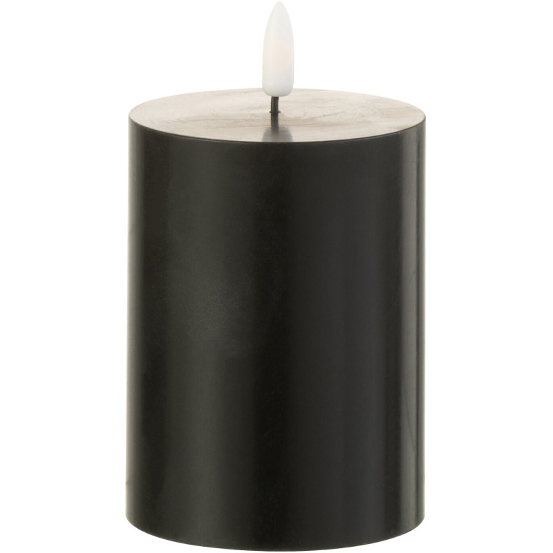 Bougie Led moderne Hauteur 10 cm en Cire Plastique Noir Luzina - 3