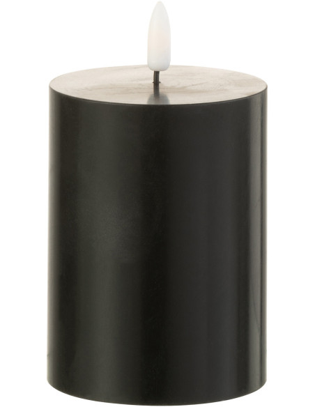 Bougie Led moderne Hauteur 10 cm en Cire Plastique Noir Luzina - 3
