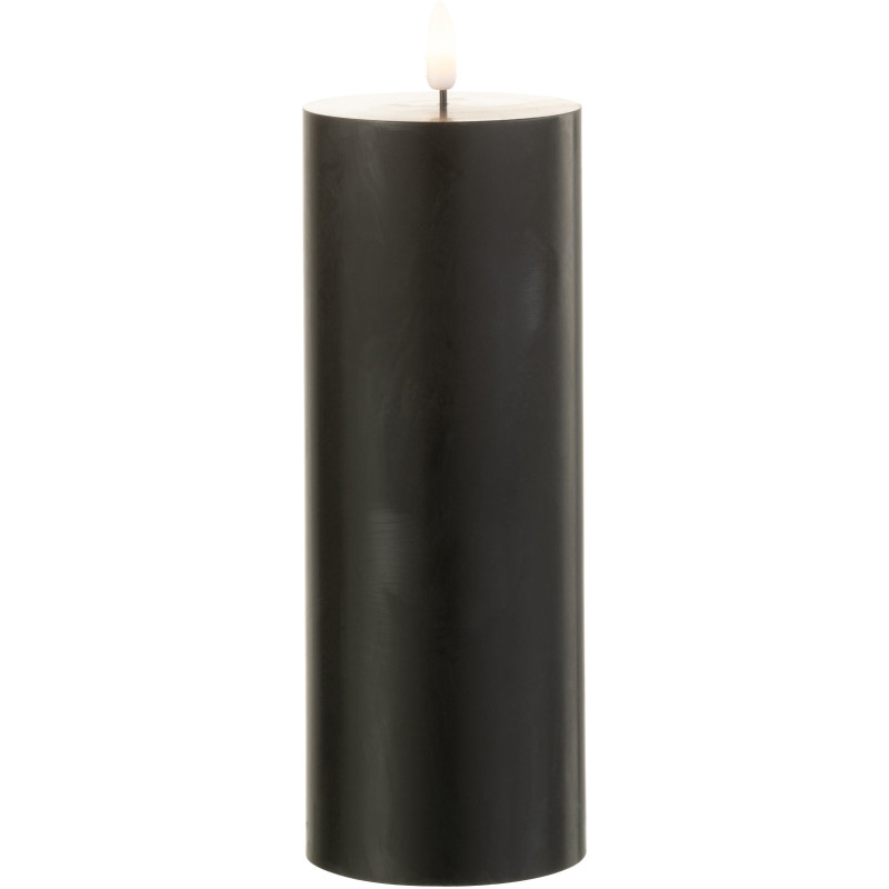 Bougie Led XXL moderne Hauteur 20 cm en Cire Plastique Noir Luzina - 3