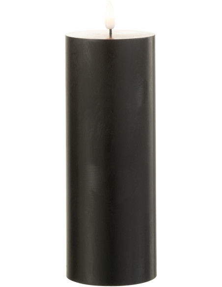 Bougie Led XXL moderne Hauteur 20 cm en Cire Plastique Noir Luzina - 3