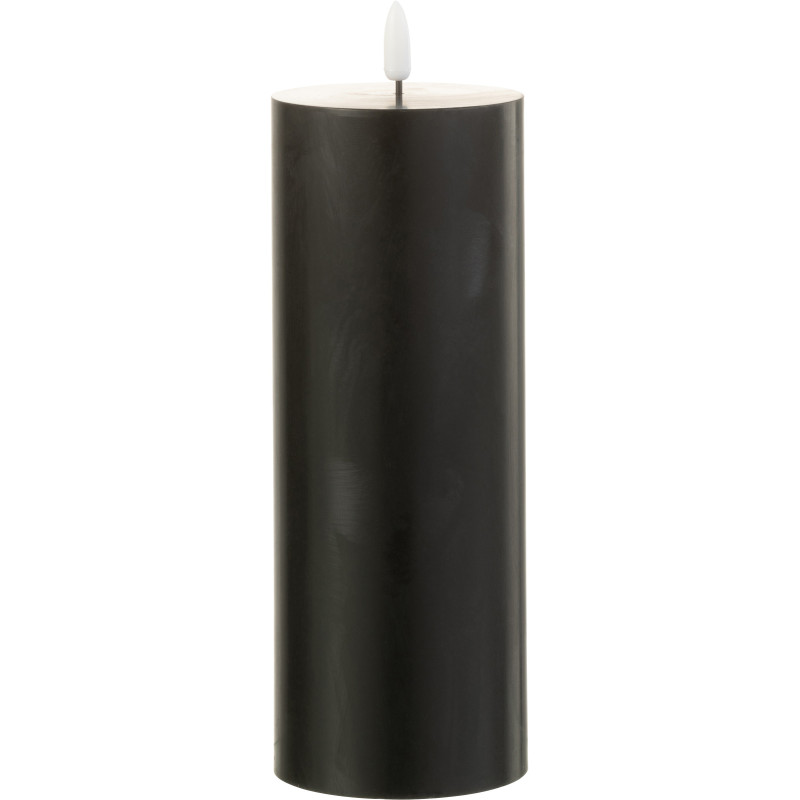 Bougie Led XXL moderne Hauteur 20 cm en Cire Plastique Noir Luzina - 1
