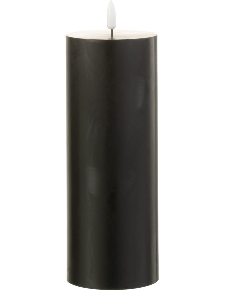 Bougie Led XXL moderne Hauteur 20 cm en Cire Plastique Noir Luzina - 1