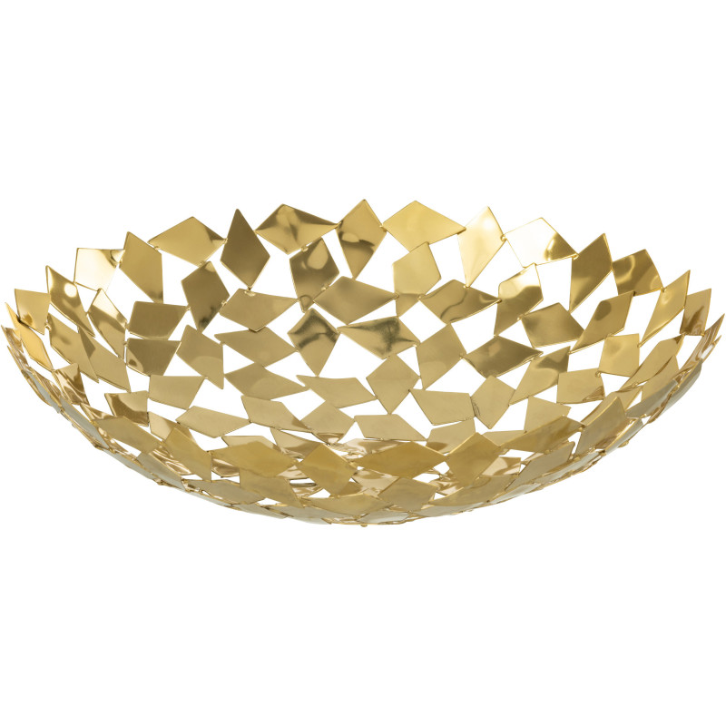 Corbeille à fruits XL design Ronde 43 cm en Métal Doré Julot - 1