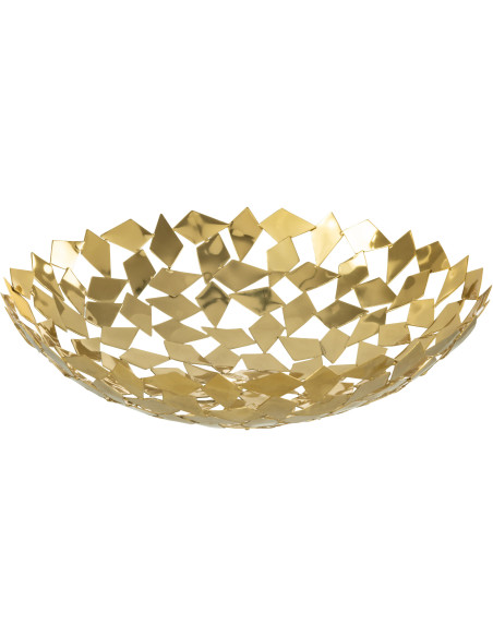 Corbeille à fruits XL design Ronde 43 cm en Métal Doré Julot - 1