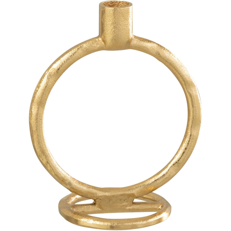 Bougeoir moderne Anneau Hauteur 19 cm en Métal Doré Wrelton - 1