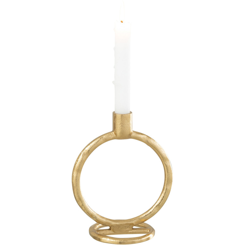 Bougeoir moderne Anneau Hauteur 19 cm en Métal Doré Wrelton - 2