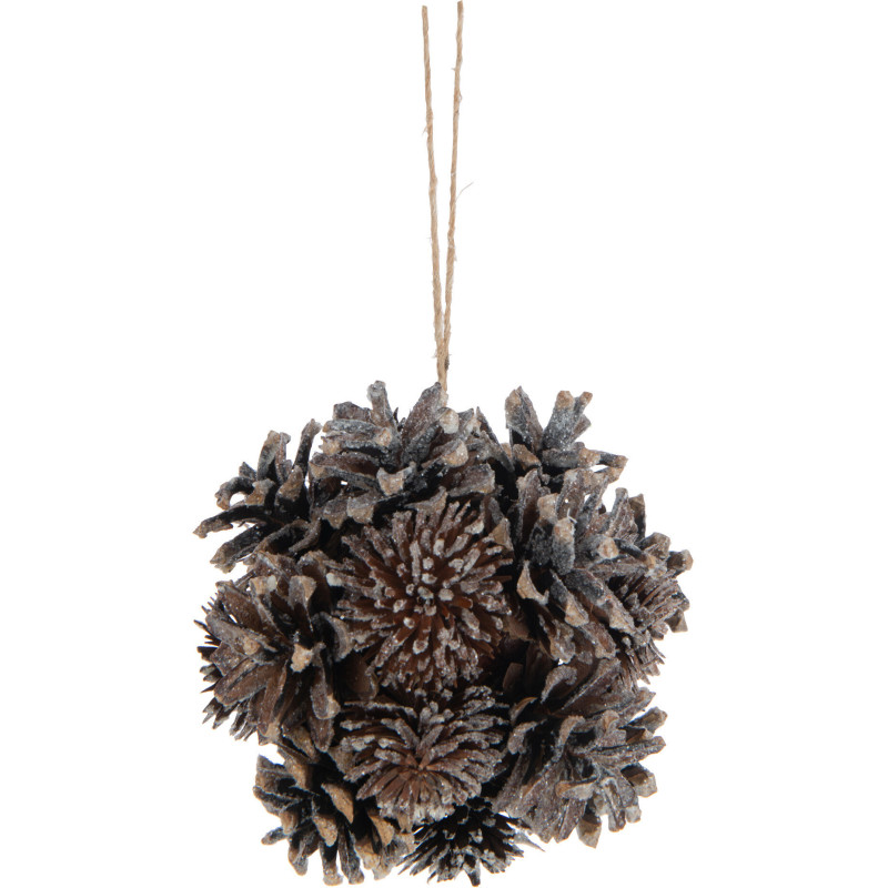 Boule de Noël Pomme de pin en Résine Marron - 1