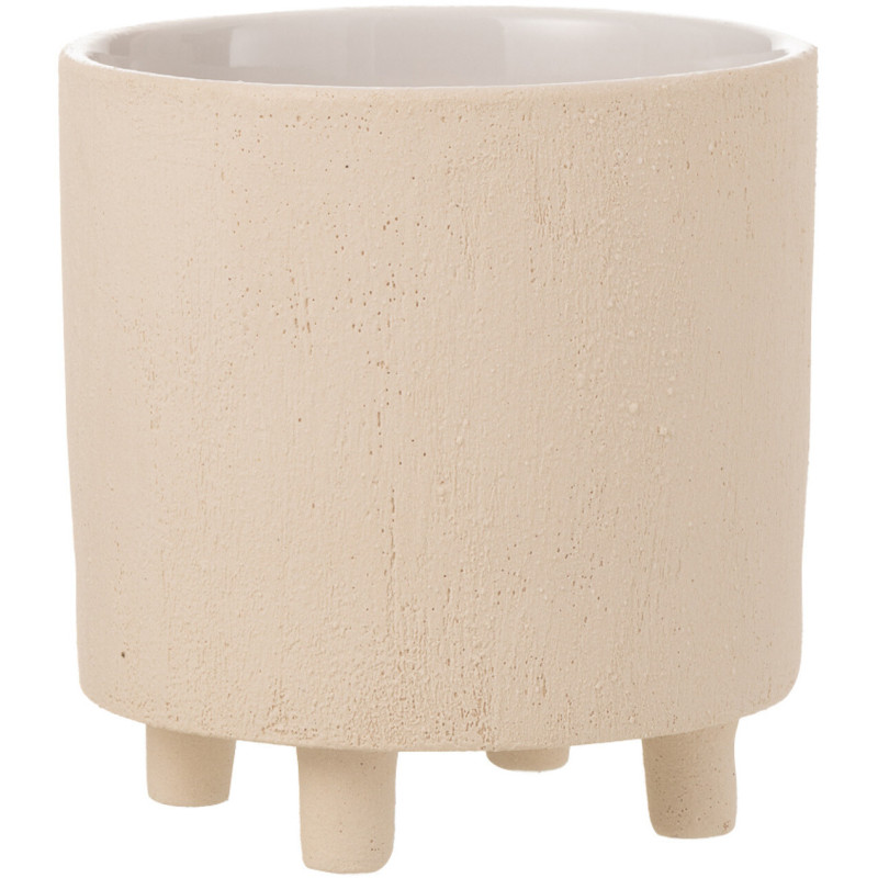 Cache-pot sur pied en Argile Beige Thibault Diamètre 20 cm - 1