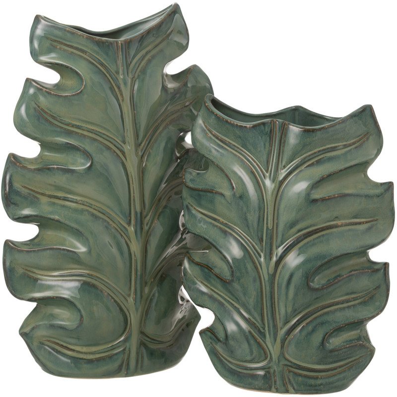 Vase Ovale Poséidon Hauteur 45 cm en Céramique Vert - 2