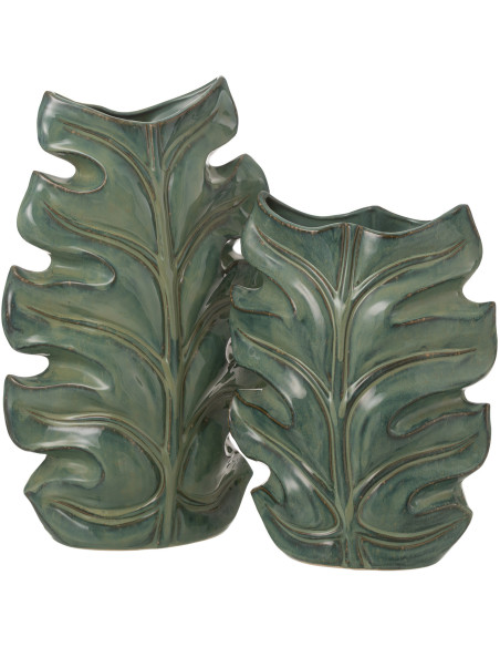 Vase Ovale Poséidon Hauteur 45 cm en Céramique Vert - 2