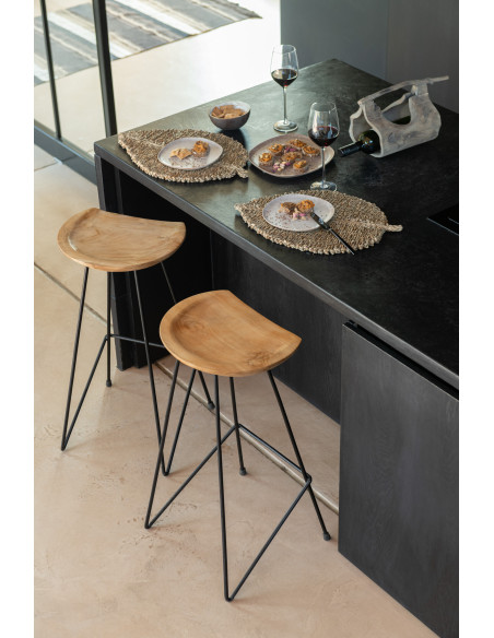 Porte bouteille de table Tronc 33 cm en Bois de saule Naturel Olven - 2