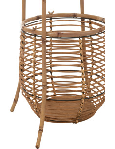 Porte manteau vintage avec porte parapluie 167 cm en Rotin Naturel Métal Taldor - 2