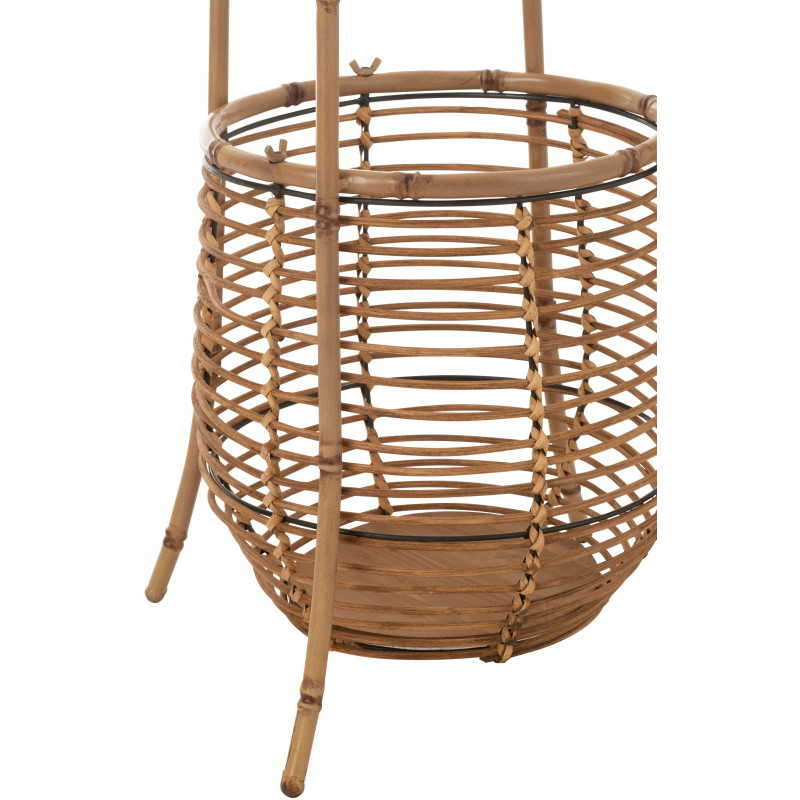 Porte manteau vintage avec porte parapluie 167 cm en Rotin Naturel Métal Taldor - 2