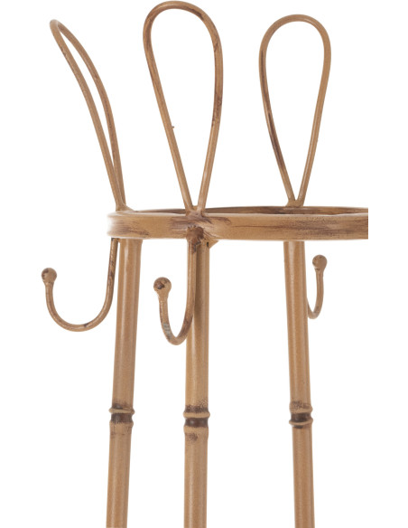 Porte manteau vintage avec porte parapluie 167 cm en Rotin Naturel Métal Taldor - 3