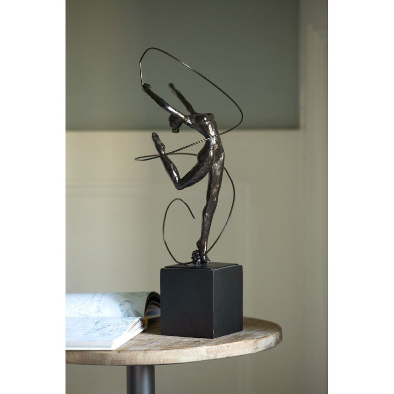 Statuettes déco Gymnastique rythmique Hauteur 46 cm en Résine Marron foncé Nelissa (Lot de 2) - 2