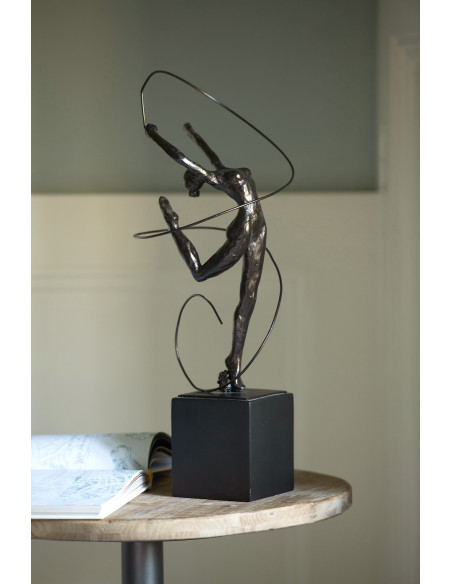 Statuettes déco Gymnastique rythmique Hauteur 46 cm en Résine Marron foncé Nelissa (Lot de 2) - 2