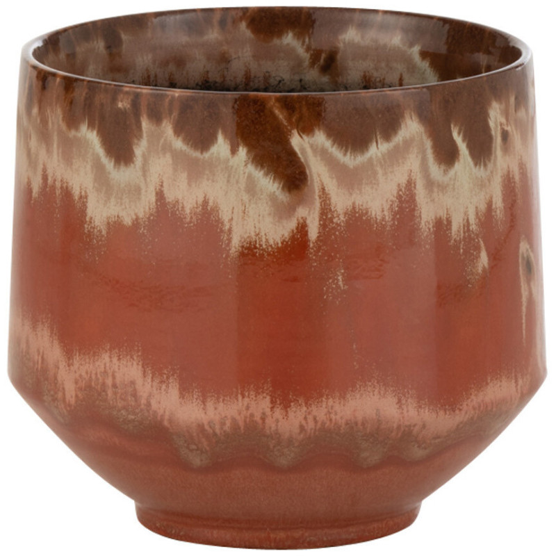 Cache-pot en Céramique Rouge Aline Diamètre 16 cm - 1