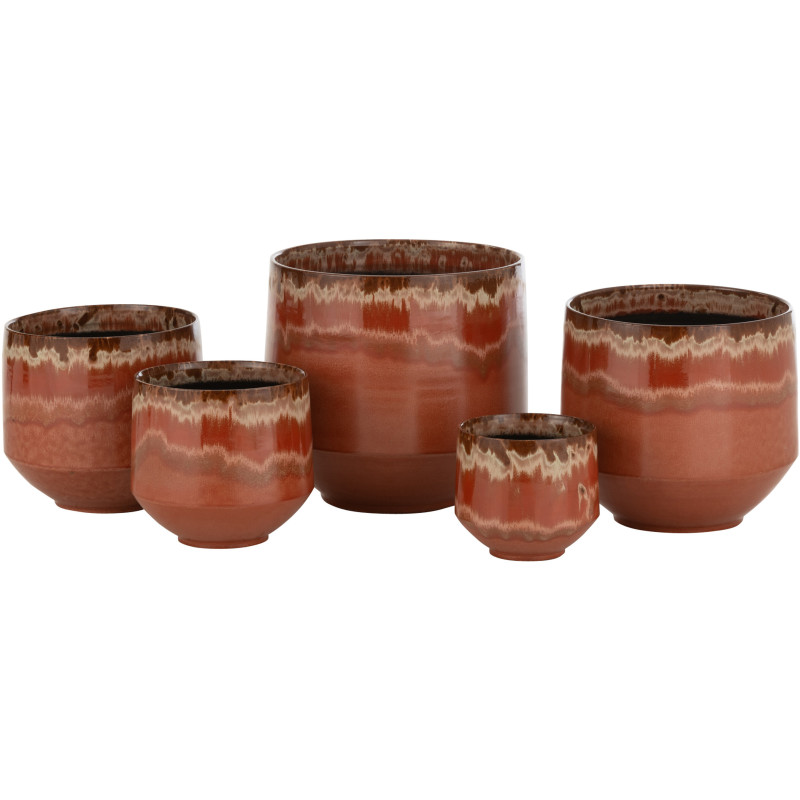 Cache-pot en Céramique Rouge Aline Diamètre 31 cm - 2