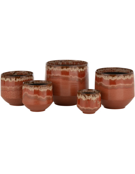 Cache-pot en Céramique Rouge Aline Diamètre 31 cm - 2