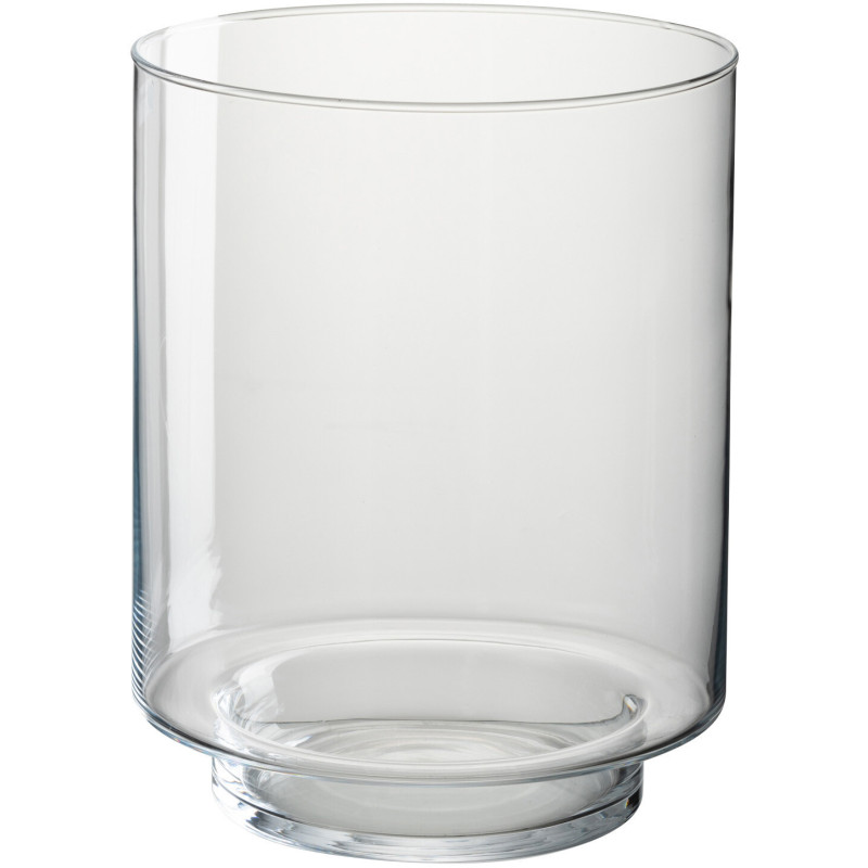Photophore moderne XL Hauteur 23 cm en Verre Transparent Laura - 1