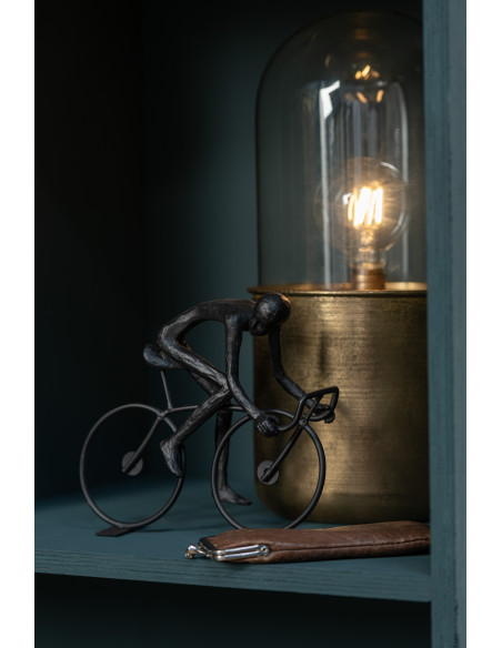 Statuettes déco originales Course cycliste Hauteur 27 cm en Résine Métal Noir Selviano (Lot de 6) - 2