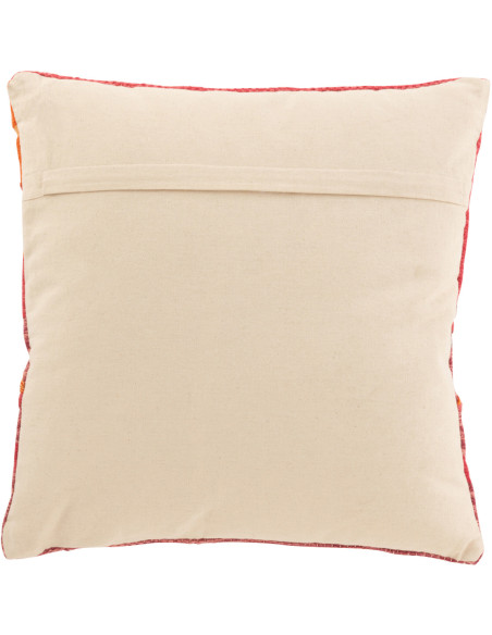 Coussin Carré Enzio 45x45 en Coton Fuchsia Orange Violet Motif ethnique - 3