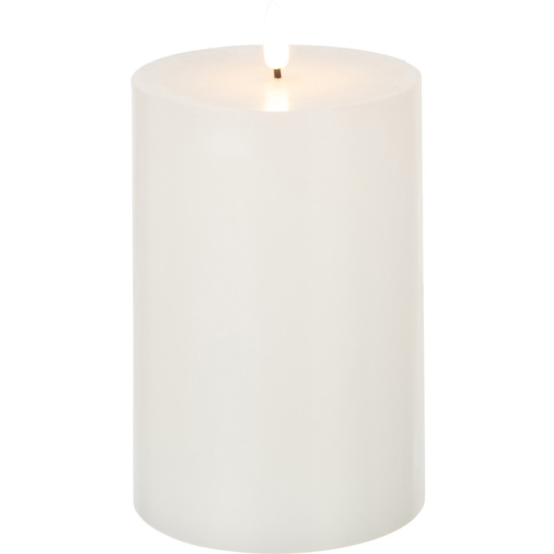 Bougie Led pilier Hauteur 18 cm en Cire Plastique Blanc Luzina - 2