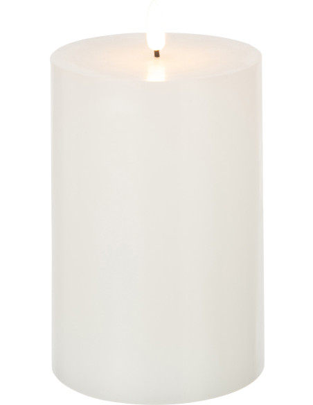 Bougie Led pilier Hauteur 18 cm en Cire Plastique Blanc Luzina - 2