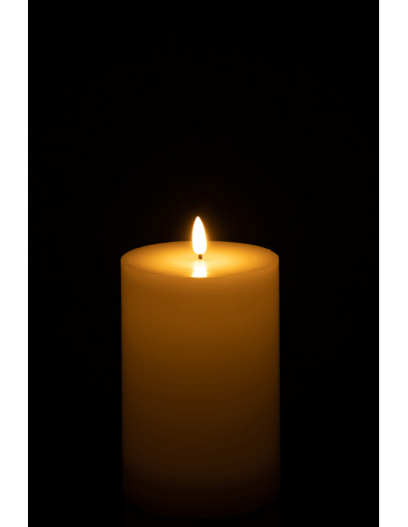 Bougie Led pilier Hauteur 18 cm en Cire Plastique Blanc Luzina - 3