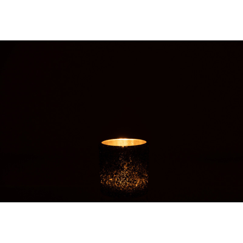 Photophore original Paillettes Diamètre 7 cm en Verre fumé Gris Orenna - 3