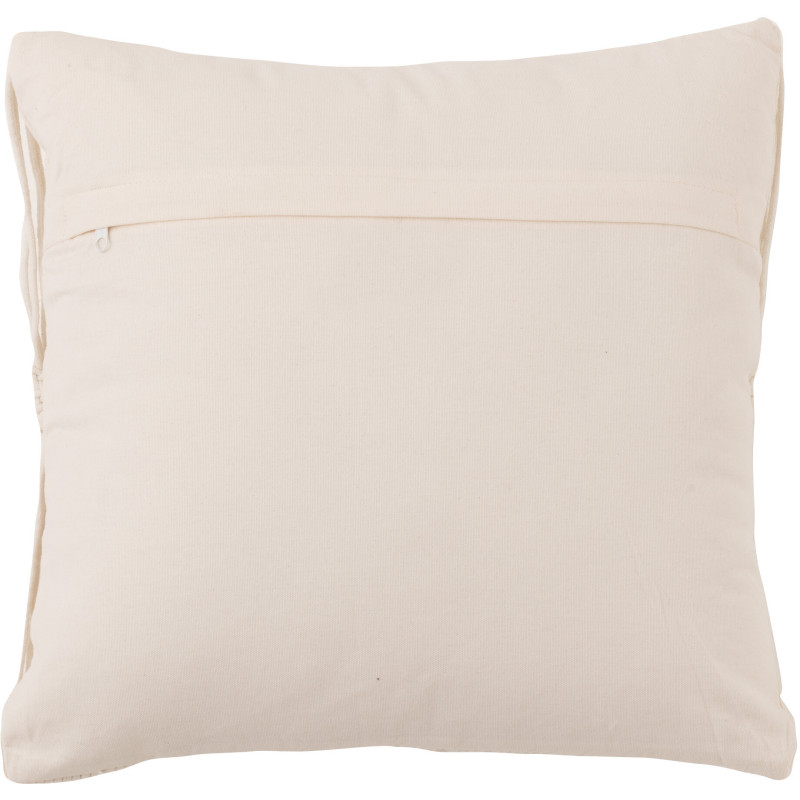 Coussin Carré Linéa 45x45 en Coton Blanc Motif macramé - 3
