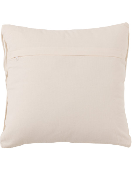 Coussin Carré Linéa 45x45 en Coton Blanc Motif macramé - 3