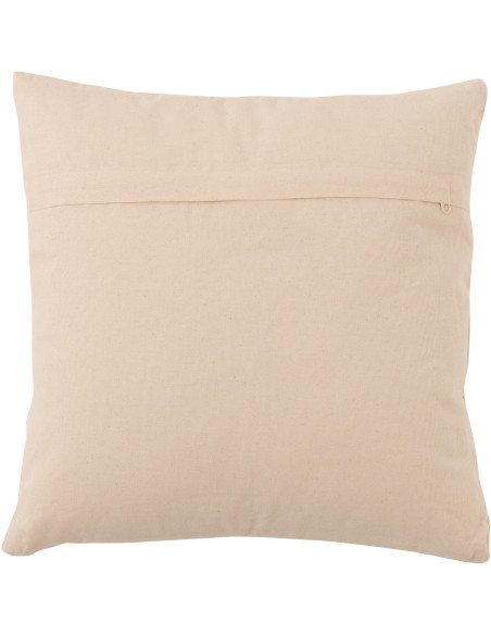 Coussin Carré Linéa 45x45 en Coton Beige Motif macramé - 2