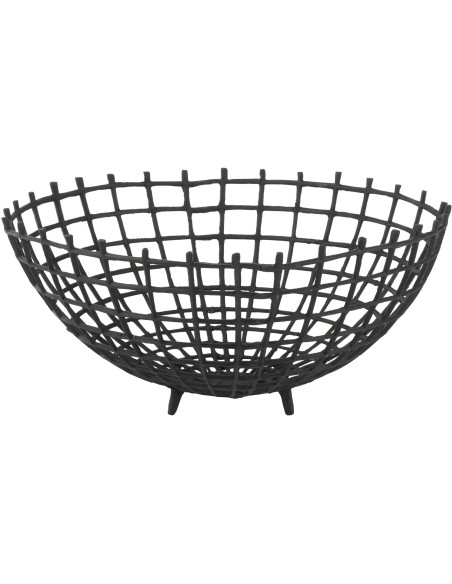 Corbeille à fruits XL design Ronde 45 cm en Métal Noir Myano - 1