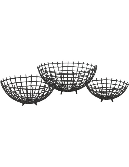 Corbeille à fruits XL design Ronde 45 cm en Métal Noir Myano - 2