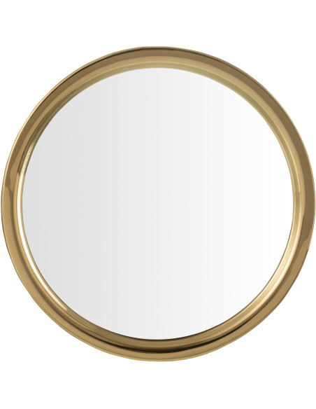 Plateau décoratif moderne chic rond 33 cm en Verre Transparent Doré Reloria - 3