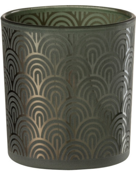 Photophore moderne Diamètre 7 cm en Verre Vert Arc - 1