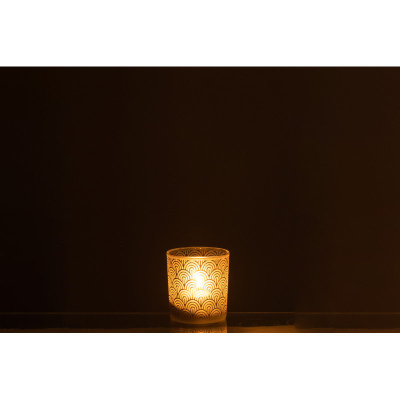 Photophore moderne Diamètre 7 cm en Verre Vert Arc - 3