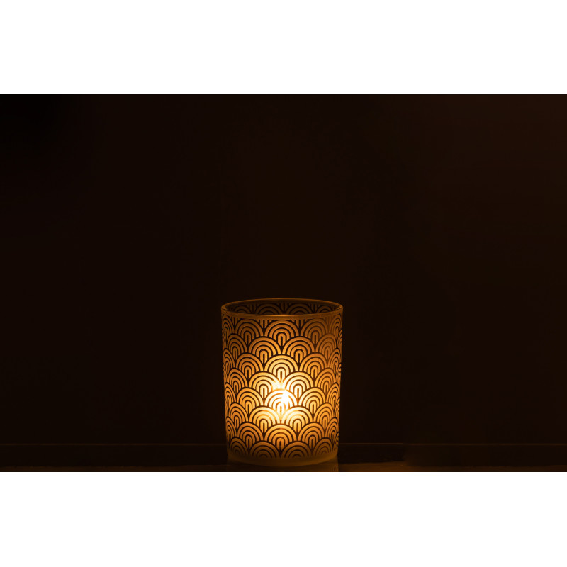 Photophore moderne Diamètre 10 cm en Verre Vert Arc - 3