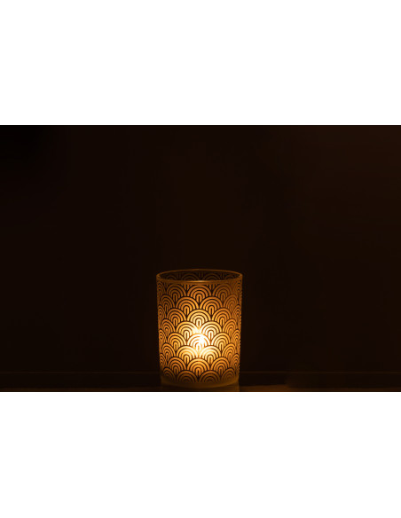 Photophore moderne Diamètre 10 cm en Verre Vert Arc - 3