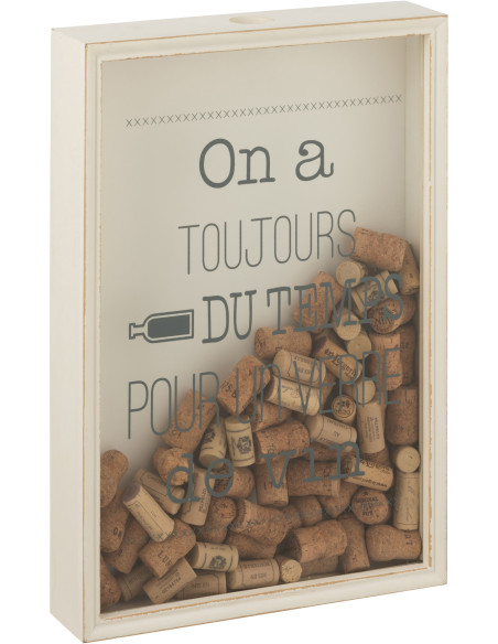 Décoration murale Cadre pour bouchons 35x50 en Bois Blanc Vieilli Kelin - 2